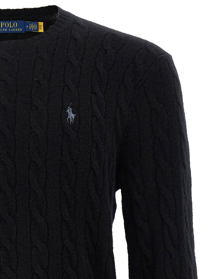 Polo Ralph Lauren Braided Sweater Sweaters and Cardigans - Black | e72299f9344092785f8ae739edfdbd6dfc39a693