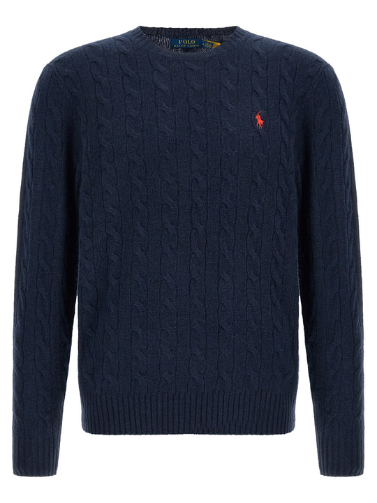 Braided Sweater Sweaters And Cardigans Blue