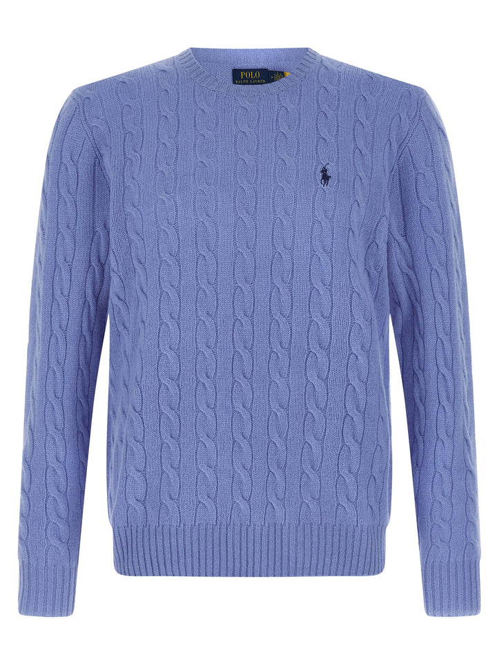 Polo Ralph Lauren Braided Sweater Sweaters and Cardigans - Light Blue | abab224e27396bfc684188f5a2b141d50b3efb27