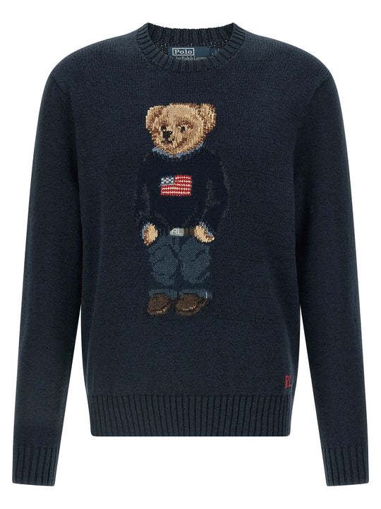 Polo Bear Sweaters And Cardigans Blue