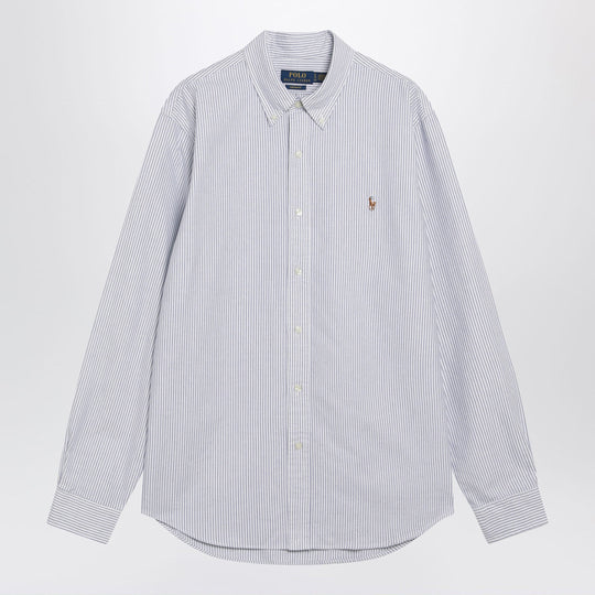Light Blue/White Striped Oxford Custom-Fit Shirt