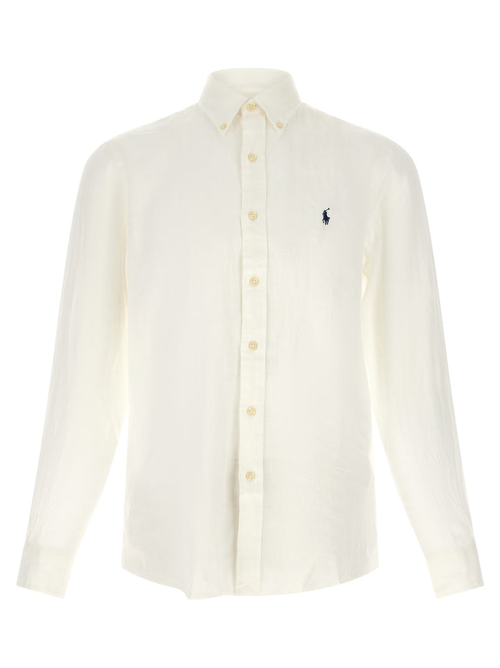 Polo Ralph Lauren Linen Shirt Shirt and Blouse - White | 0350a75d5f6f1a45e65b4e50683db438d3c9bc54