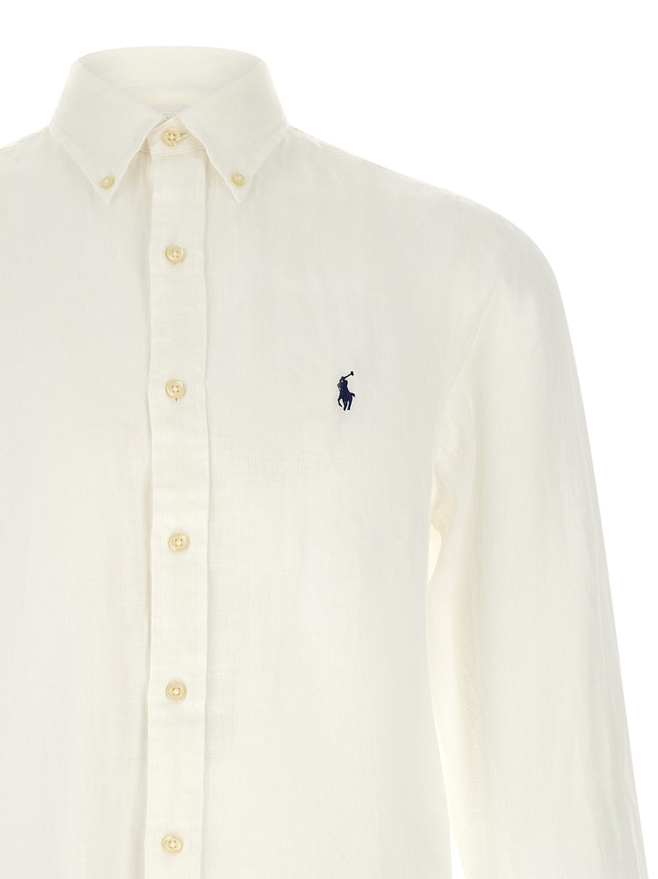 Polo Ralph Lauren Linen Shirt Shirt and Blouse - White | 83cd6a4e2e18e4bcb53e21c21a8aeab0c1a98632