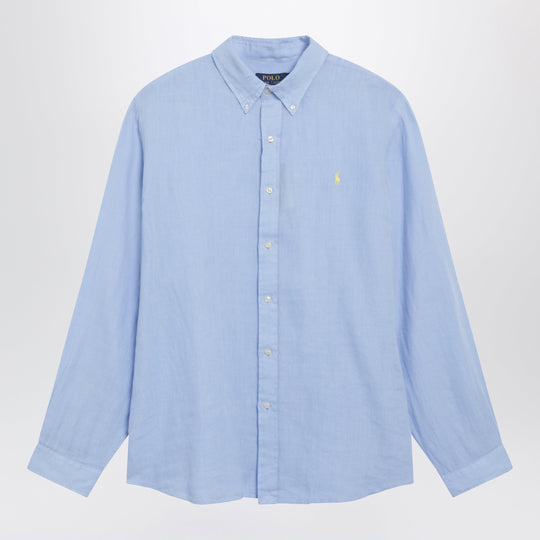 Light Blue Linen Button-Down Shirt