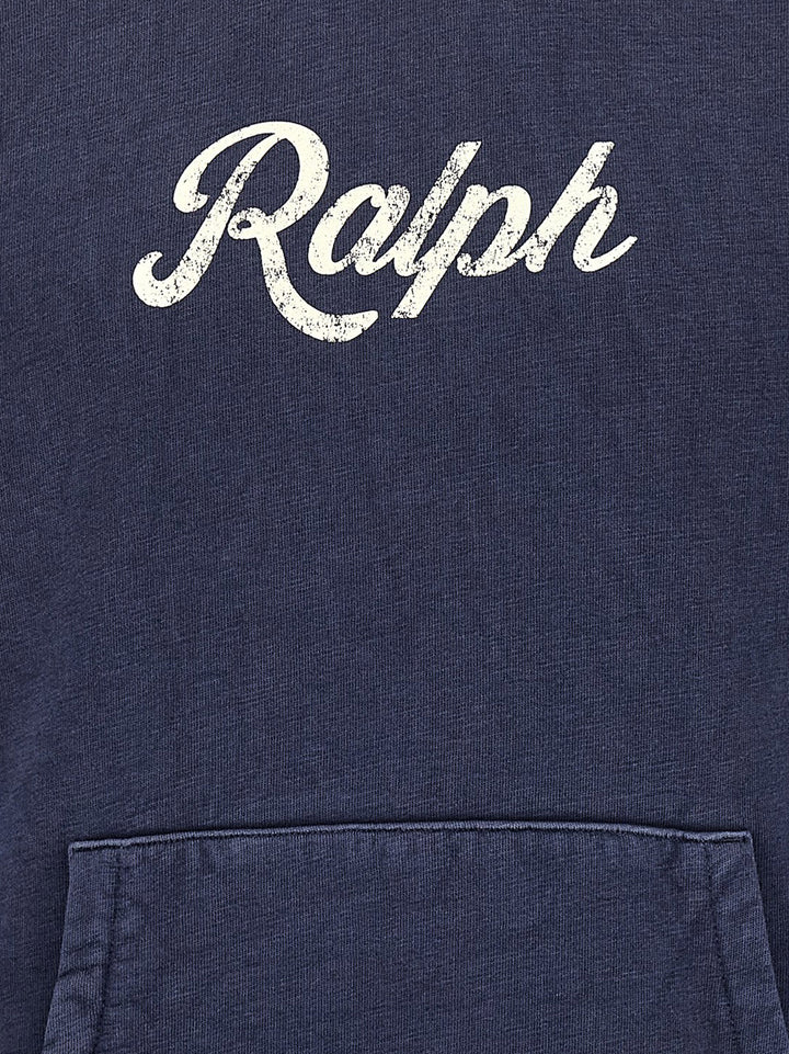 Polo Ralph Lauren Vintage Print Hoodie Sweatshirt - Blue | c58cdf91a12741e5df838c375bc8463dc1a54409