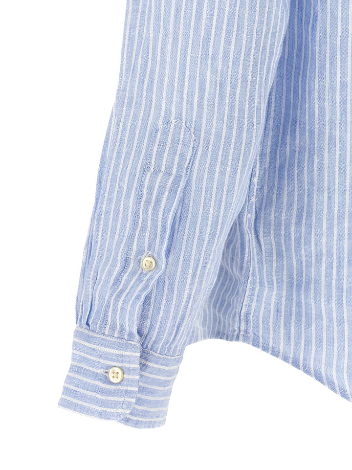 Polo Ralph Lauren Striped Shirt Shirt and Blouse - Light Blue | 2e20e56acfdf44ba8af09f3ee35a167a3919e598