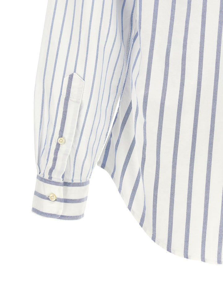 Polo Ralph Lauren Oxford Patchwork Shirt Shirt and Blouse - Light Blue | e60993058f71422e350b70ffebbe9ee22ecd0f8b