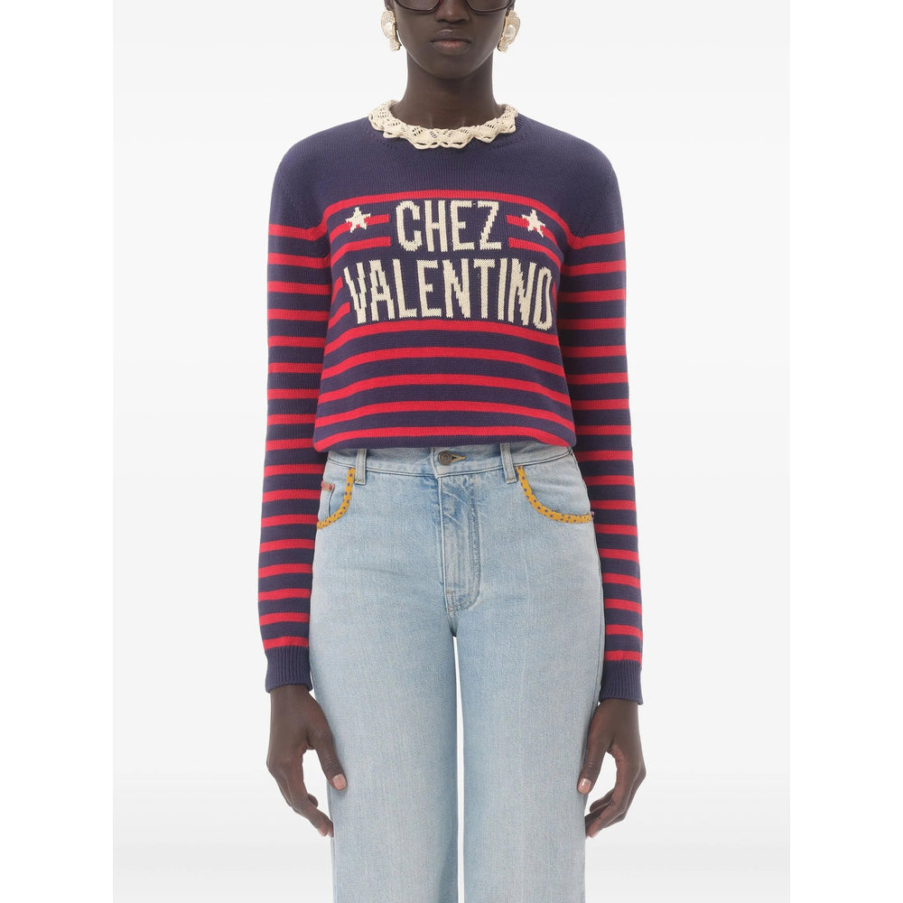 Valentino Sweaters - Blue, Red | 6550df3aae7507238ae0e0593b02402b9d09a419