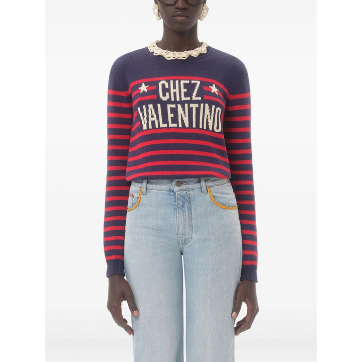 Valentino Sweaters - Blue, Red | 6550df3aae7507238ae0e0593b02402b9d09a419