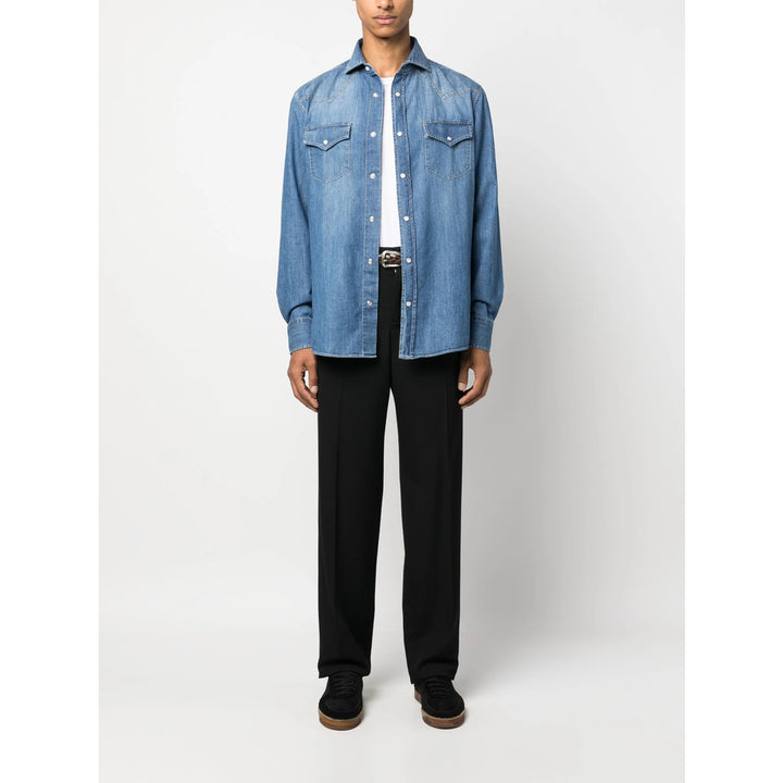 Brunello Cucinelli Shirts - Blue | 528a17690727023a3da2b906b86a8ddf5f190942