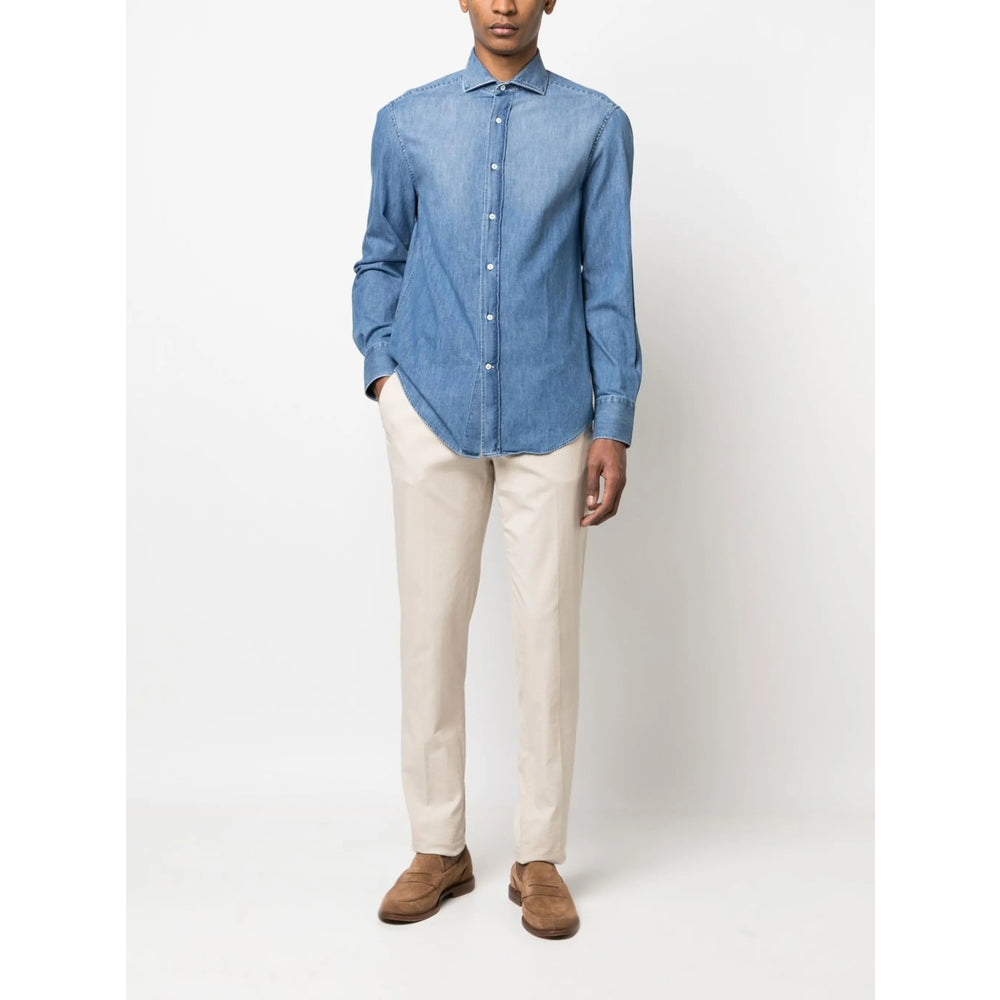 Brunello Cucinelli Shirts - Blue | 7eae876d5f6efc6253616b29ef80a8e145b1a8d2