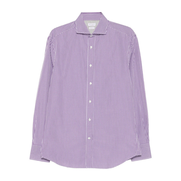 Brunello Cucinelli Shirts - Purple, White | 58675170b3c59317a64e4c45da69f1b0c083f92a
