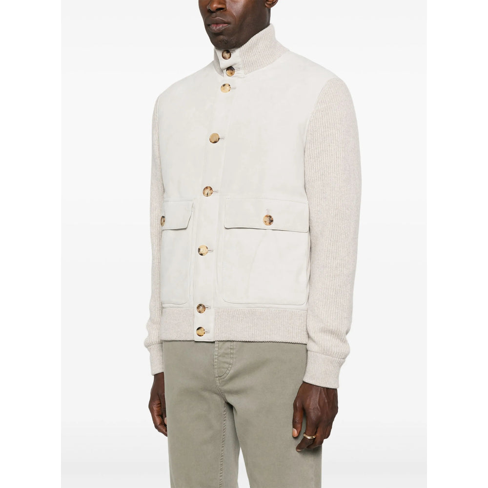 Brunello Cucinelli Leather Outerwears - Gray | 10925d05c5ea826ca7e4a4026e16f7d56aa5d137