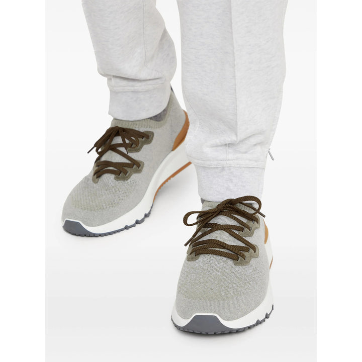 Brunello Cucinelli Sneakers - Gray, Green | 2befe2378359cd4294948c9d832d72ac3a97e111