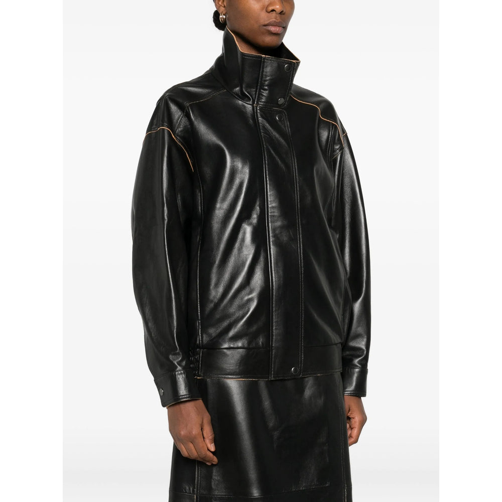 Calvin Klein Leather Outerwears - Black | cd1f10e51215566dd90aaefb7b658dcec294b1e4