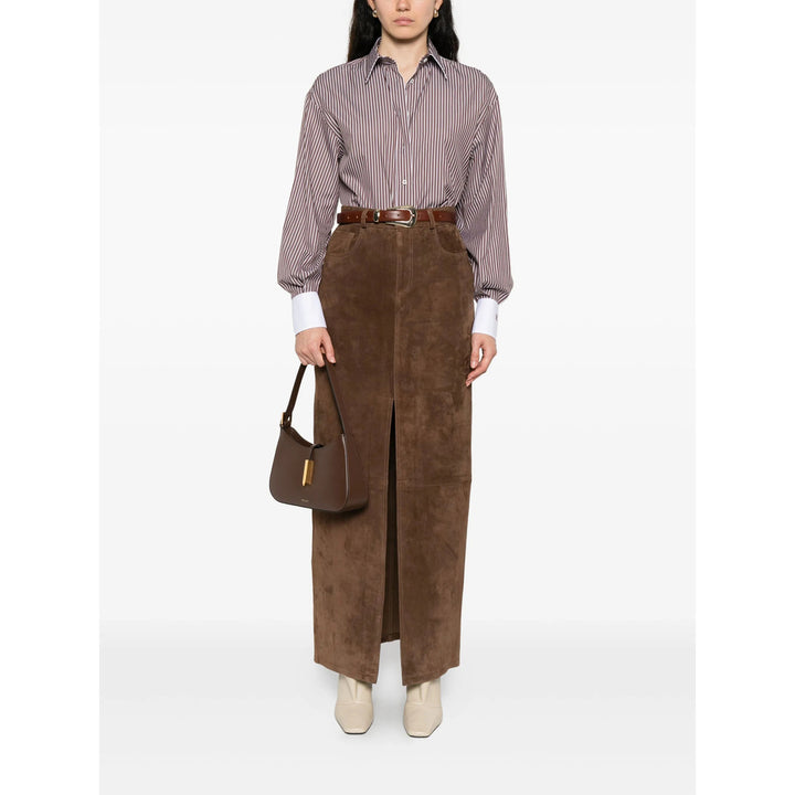 Brunello Cucinelli Shirts - Brown | f0055f6941262111de3ac6e73eff450f43811093