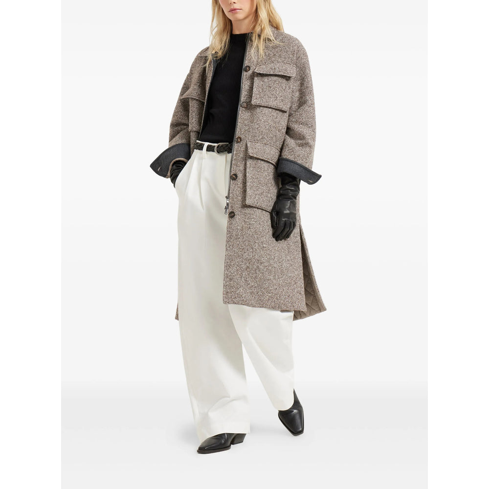 Brunello Cucinelli Coats - Brown | ea8a505238f1bccdd868de5694e5bd402501a566
