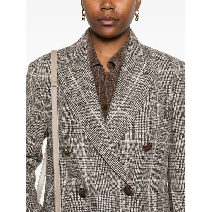 Brunello Cucinelli Jackets - Brown, White | e43670ab4632a017f3d479a028bf2c70e4b97040