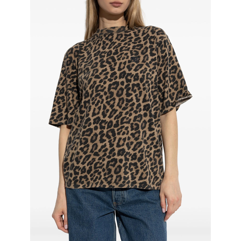 Anine Bing T Shirts - Black, Brown | f049d3adca6410d9eb2c862f5d8350894ace10e4