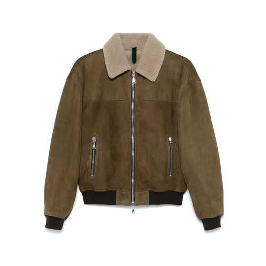 Leather Outerwears Green, Neutral