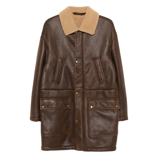 Leather Outerwears Brown