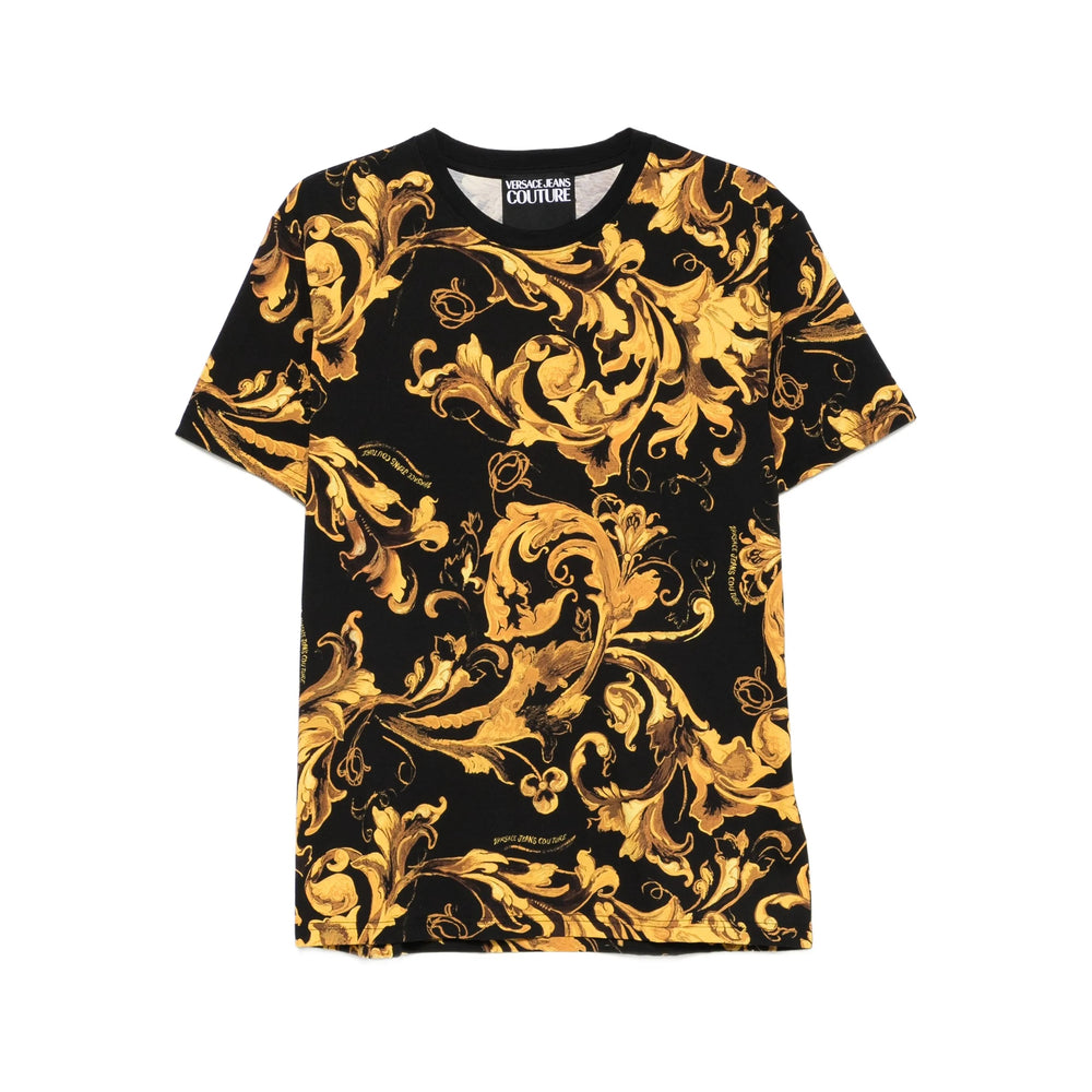 Versace Jeans Couture T Shirts - Black, Yellow | ff1fcd6c343c0382deb3a3541bcb9b17af4c48fb