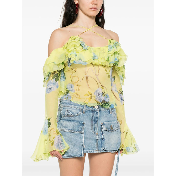 Blumarine Shirts - Yellow, Blue | 0146e83ab73b56134b2c3b1ef79455e1c5993fe0