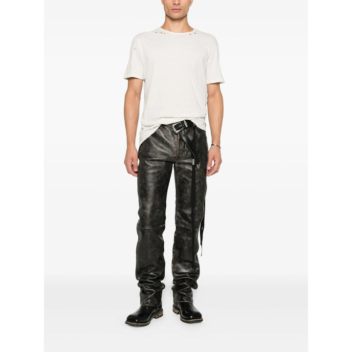 Ann Demeulemeester Leather Pants - Gray | 6dad087e37dca5aa504c1a0ad651f17c0bcc4733