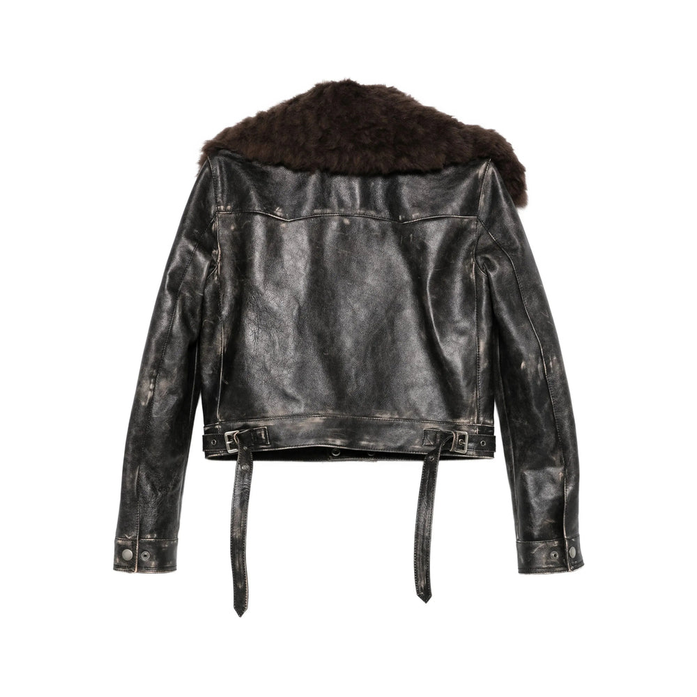 Ann Demeulemeester Leather Outerwears - Black | e01b67431da009250e63178eb5a9b1d9ad9d8d13