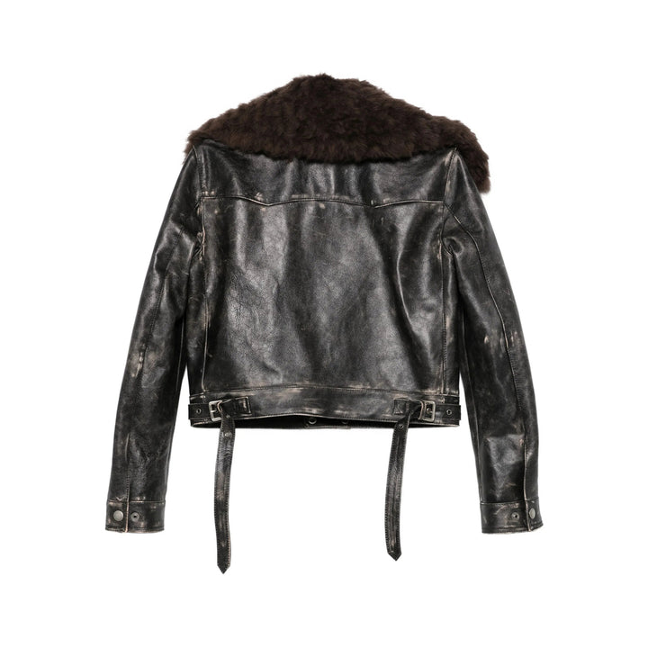 Ann Demeulemeester Leather Outerwears - Black | e01b67431da009250e63178eb5a9b1d9ad9d8d13