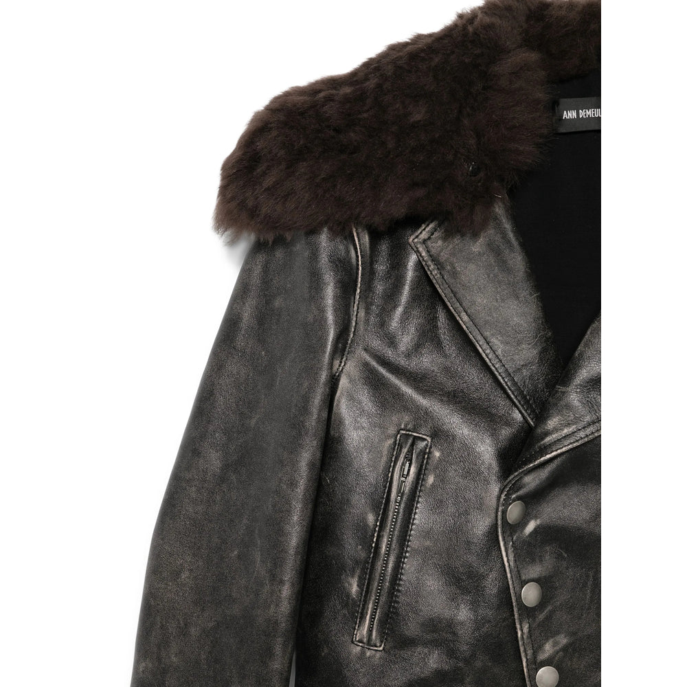 Ann Demeulemeester Leather Outerwears - Black | 4bfe26565a206c9c9dd77b6cc1735b365df97f0f