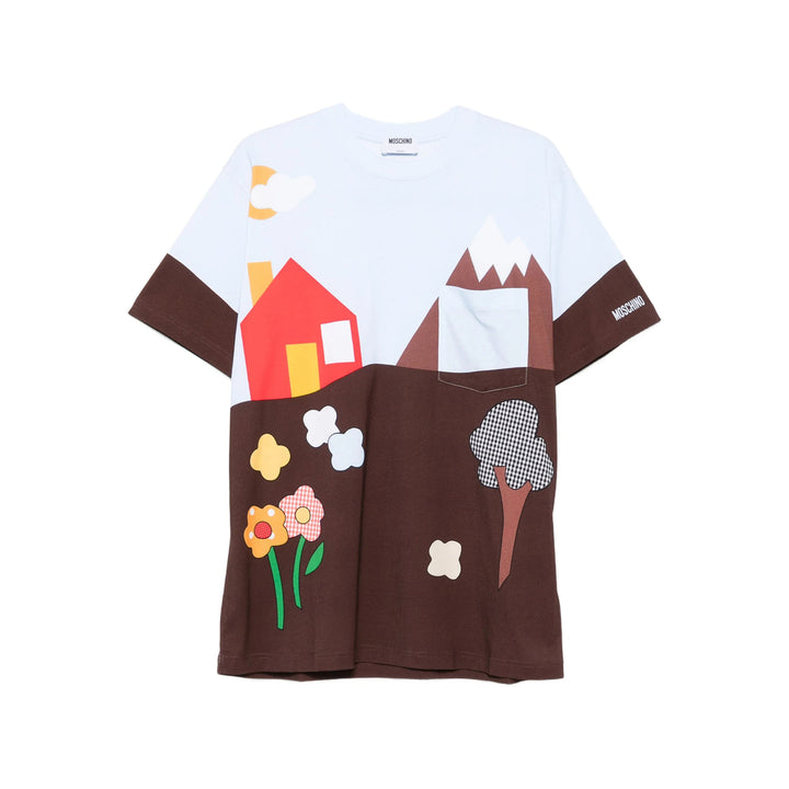 Moschino T Shirts - Blue | 587403d448adf23093cff487f99bbc0ee0d506b4