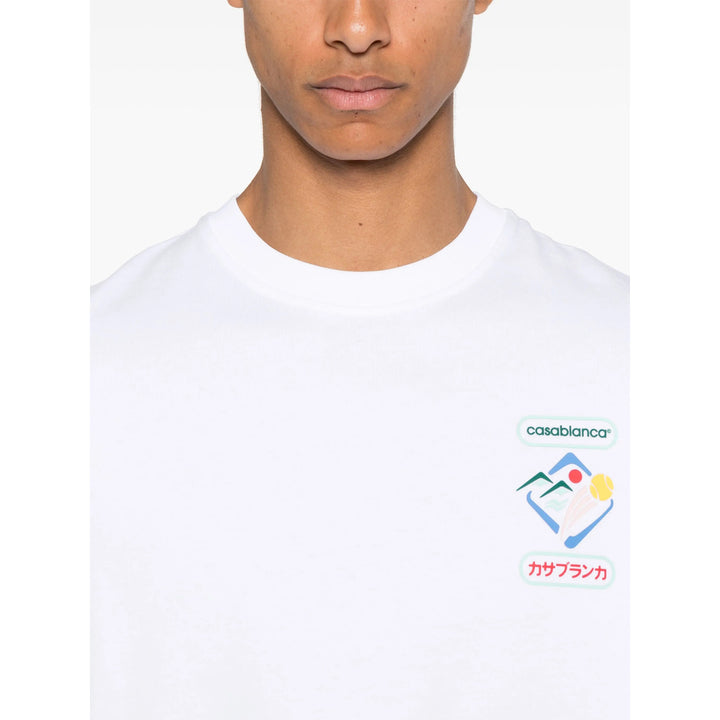 Casablanca T Shirts - White | 0e814d0845d4abbcca8c9b80cad87b61051d8697