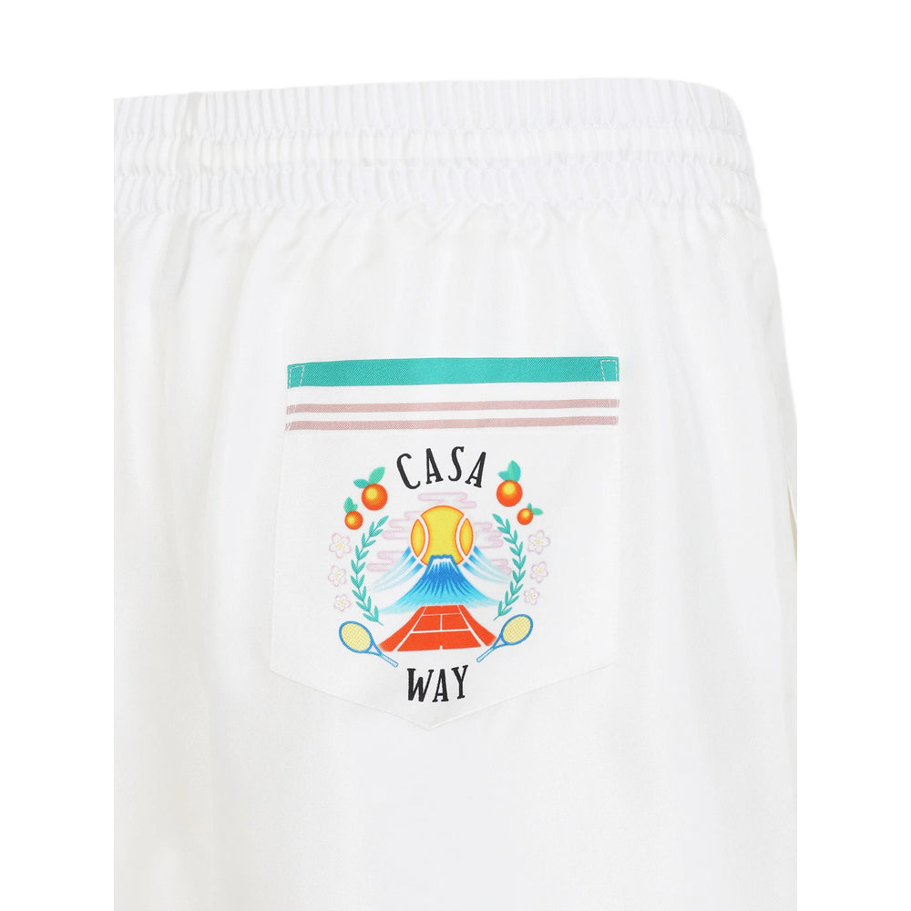 Casablanca Shorts - White | 4c7f8fab2f03e945947dcbc234bbfe5d89d6bb2a