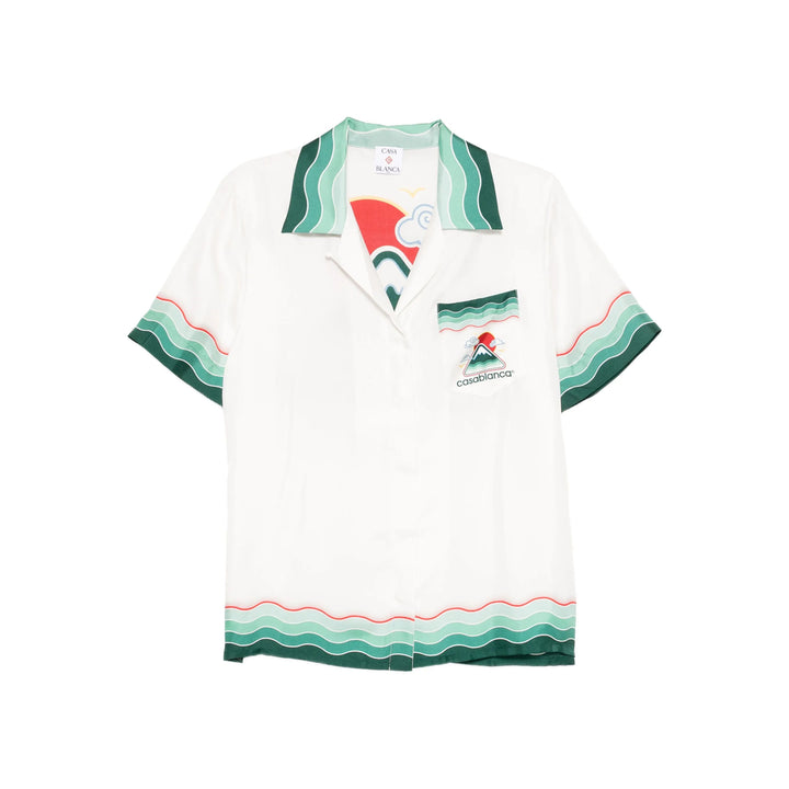 Casablanca Shirts - White, Green | 85aeebeb70762d449509714d316189a4fb5e1b1e