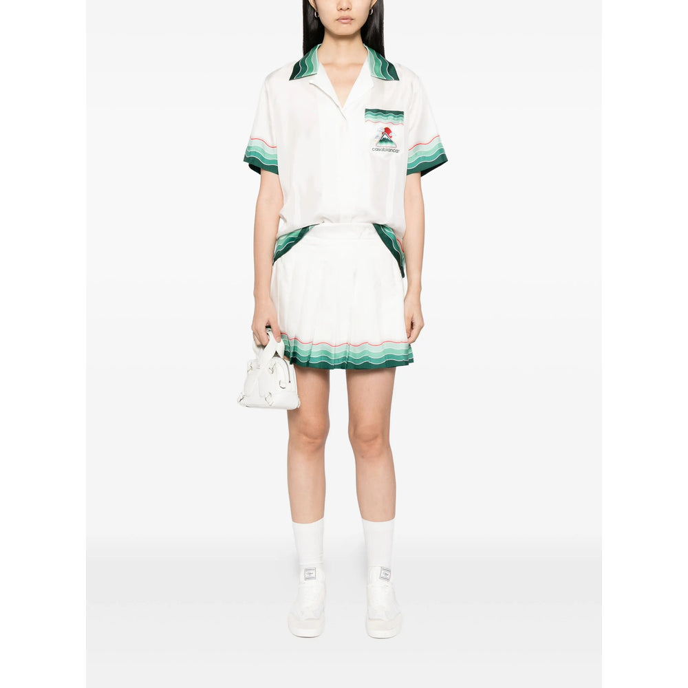 Casablanca Shirts - White, Green | 1c5790e8cad0aff1837f43827a8cc49057bc3bcd