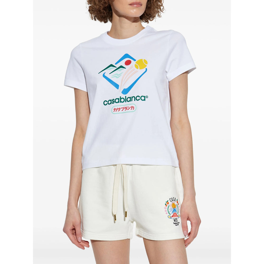 Casablanca T Shirts - White | 13e91022d85a3998b4fa5aecd7b90e2d0c56bb96