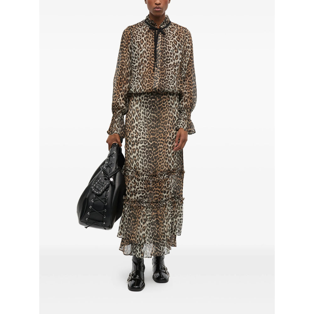 Ganni Shirts - Neutral, Brown | 9b1f11e0cf8f2e297a101e96f8aaaf21f7129b39