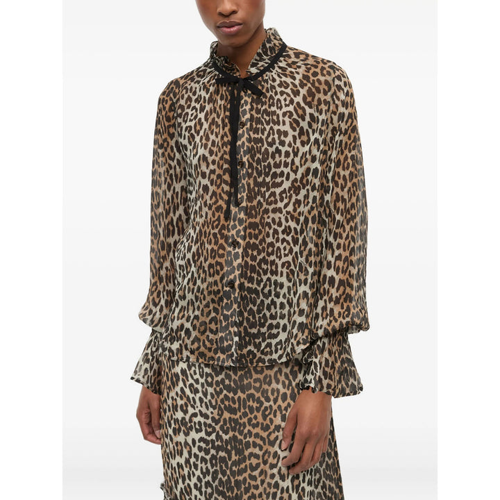 Ganni Shirts - Neutral, Brown | d73c16846dba1fee0baacaca9e63856cbb68e83b