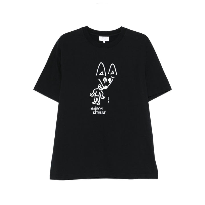 Maison Kitsuné T Shirts - Black | f58ae248bd0e573a8cf87be6196d8bc7258078bc