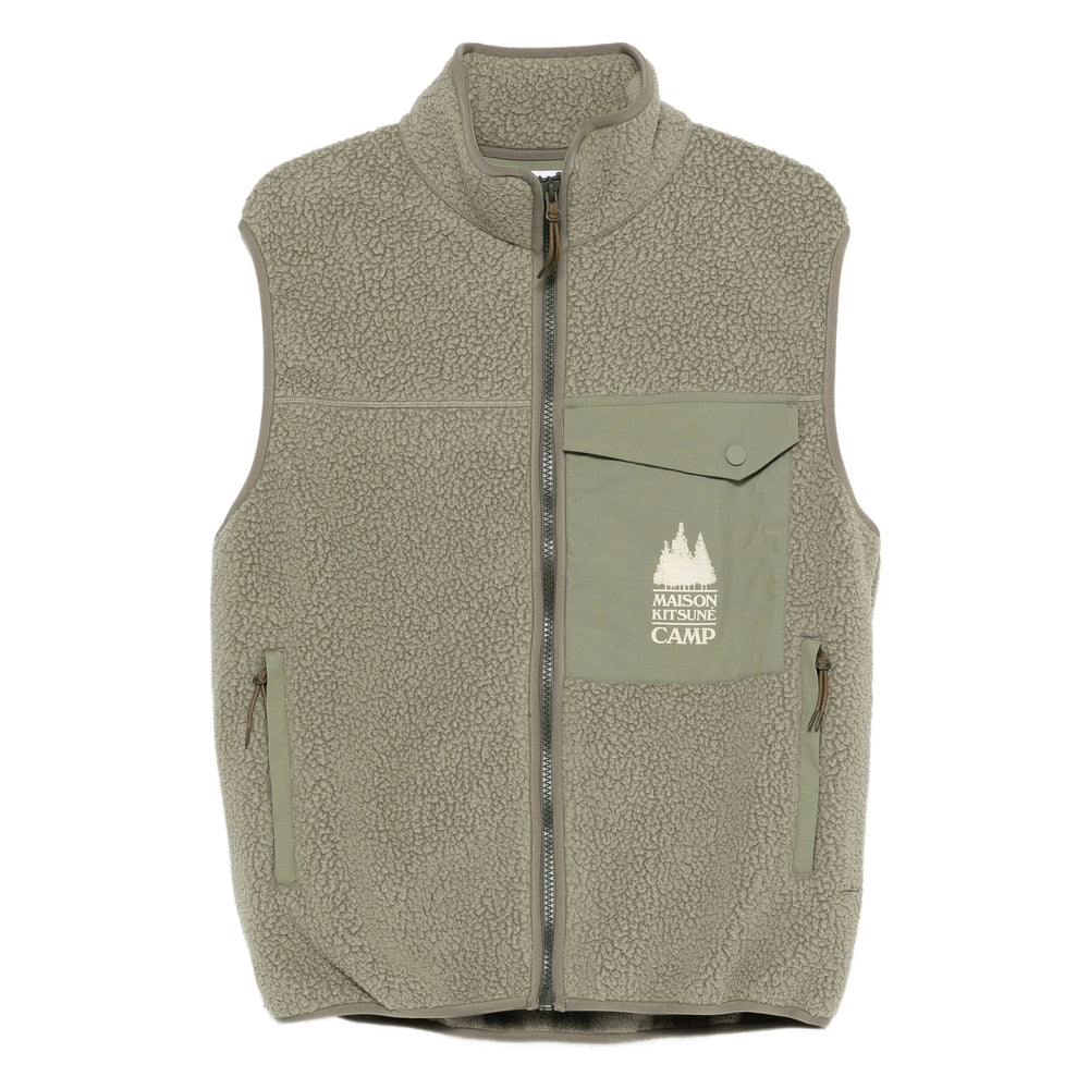 Maison Kitsuné Outwear Waistcoats - Green | 451e5ec838a253bf35b1ba347d6b6b569f2eaa5a