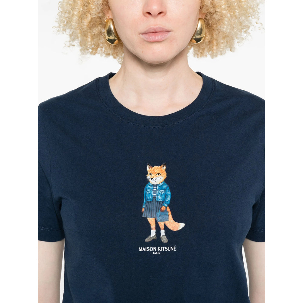 Maison Kitsuné T Shirts - Blue | 807c8057333f18a2110a9dd1cbd82251beba745f