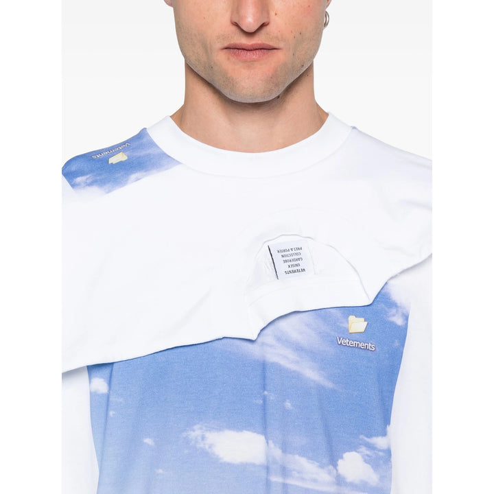 Vetements T Shirts - White, Blue | fe33f6f3e672642d46e24467708ee7b198bbbfd0