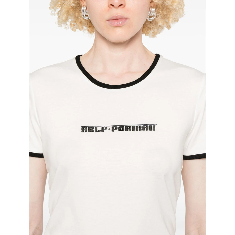 Self-Portrait T Shirts - White | cab87ed466994ed4a10ce17a38cced14c136c2db
