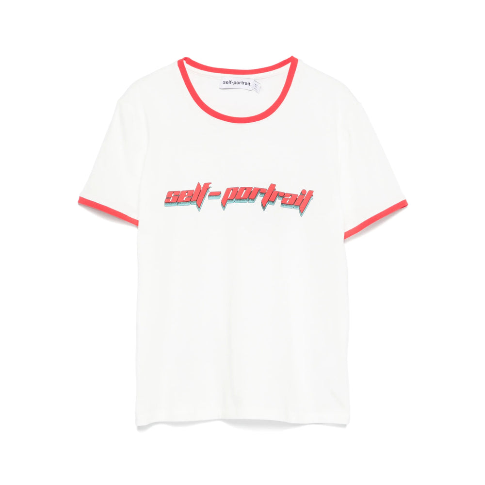 Self-Portrait T Shirts - White | 6509ace4b689766e24307aca3d067d0d70393abf