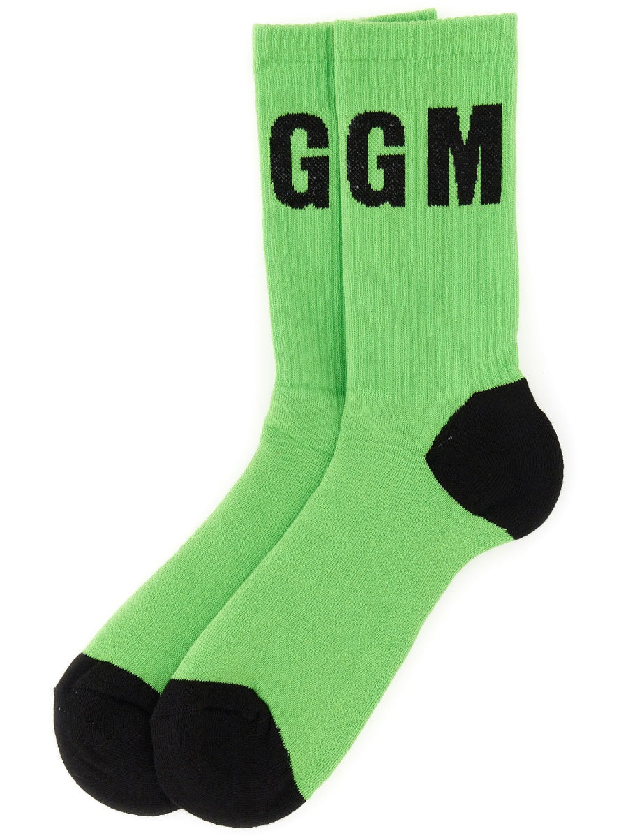 MSGM Socks - Green | Wanan Luxury