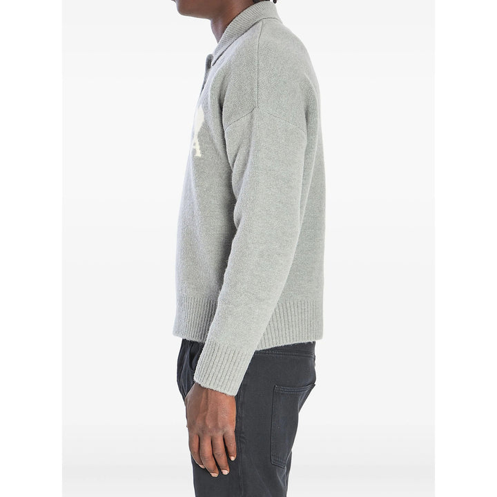 Ami Paris Sweaters - Gray | 7225a8a50d1f33e3d21439176ea684fec31b0715