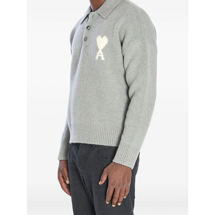 Ami Paris Sweaters - Gray | 5cebf6f3a0db3ab969048eb8f8046f2b6eb13596