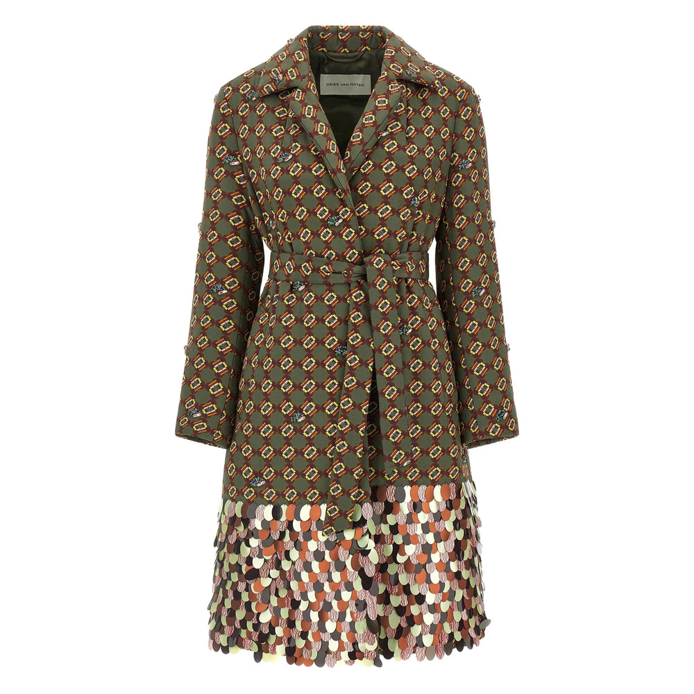 Dries Van Noten Coats - Green | 84ecc32f2b8b40e0cd106e580e4db1c6c83a3086