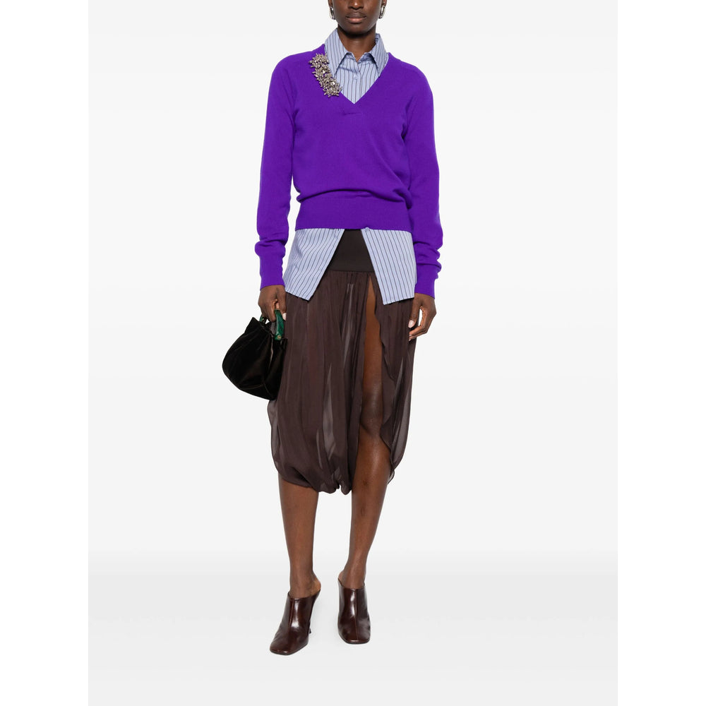 Dries Van Noten Sweaters - Purple | 5af166cfb9903612fa3d7ddf6606f4a68f8cdc80